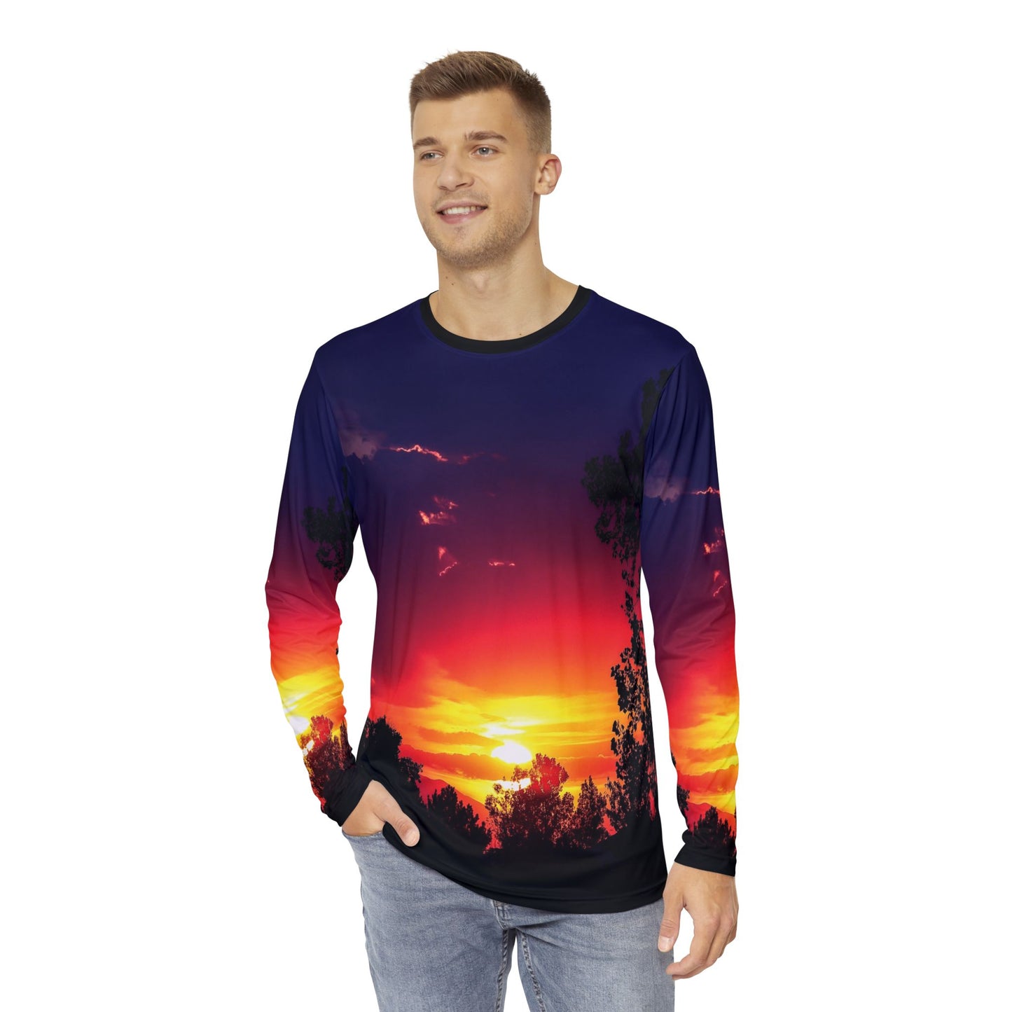 Twilight Radiance Long Sleeve All Over Print Shirt (Men)
