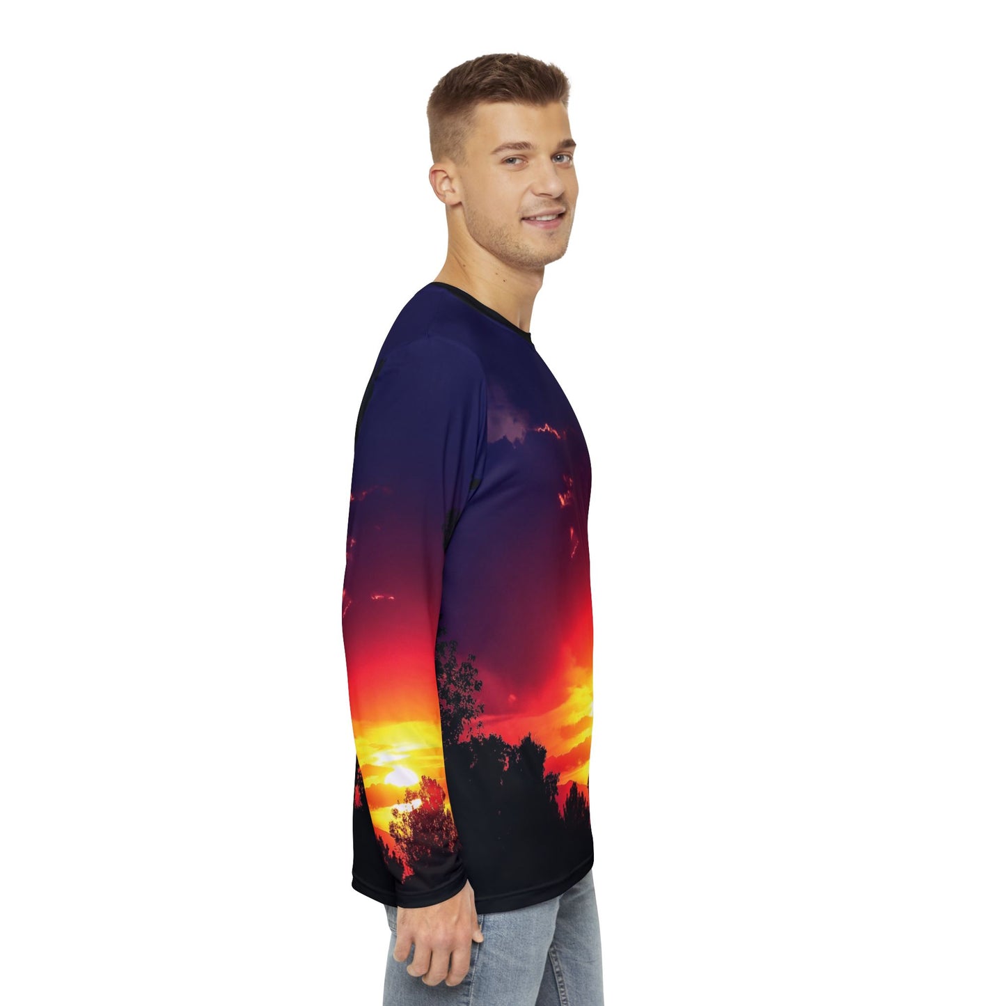 Twilight Radiance Long Sleeve All Over Print Shirt (Men)