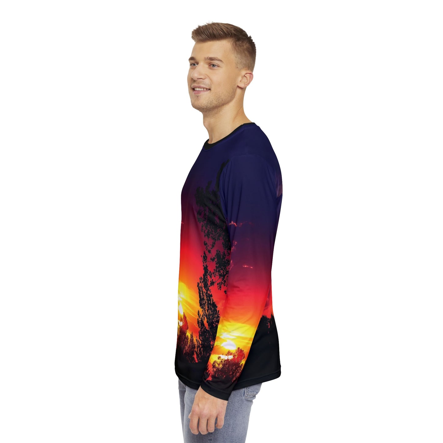 Twilight Radiance Long Sleeve All Over Print Shirt (Men)