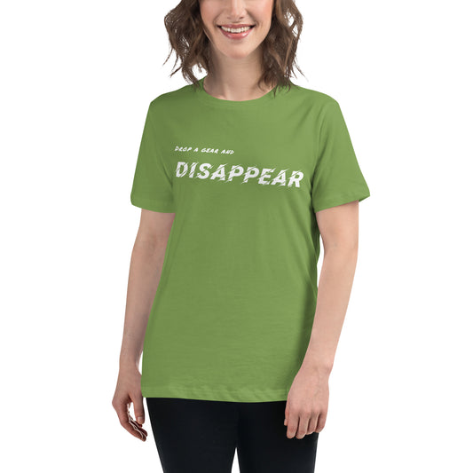 Drop A Gear And Disappear - Women's Relaxed T-Shirt - White